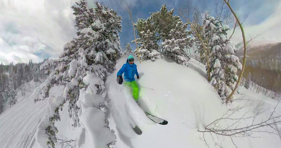 Deep snow at Powder Mountain