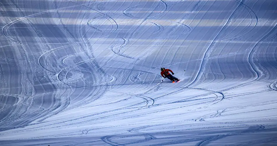 Skier at Grand Targhee ski resort.