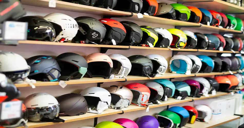Ski helmets for sale.