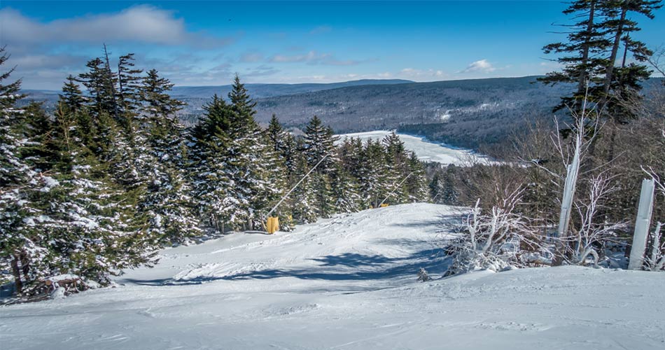 Trails at Snowshoe ski resort in WV.