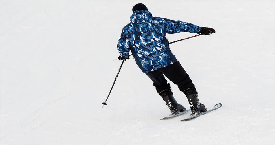 Skiing on Powder Mountain Utah.