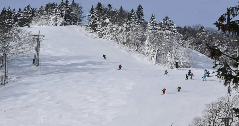 Skiers on trails at Killington.