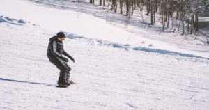 Snowboarder at Bryce Resort