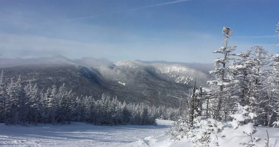 Sugarloaf Ski Resort view at the top of mountain.