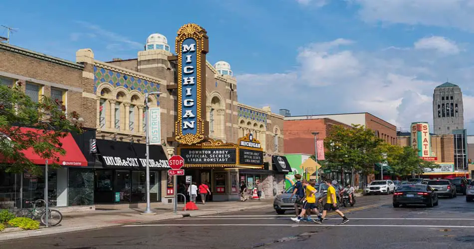 Downtown Ann Arbor, MI. A good ski town.