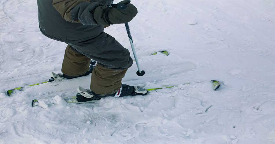 Snow Skier at BigRock Mountain in Maine.