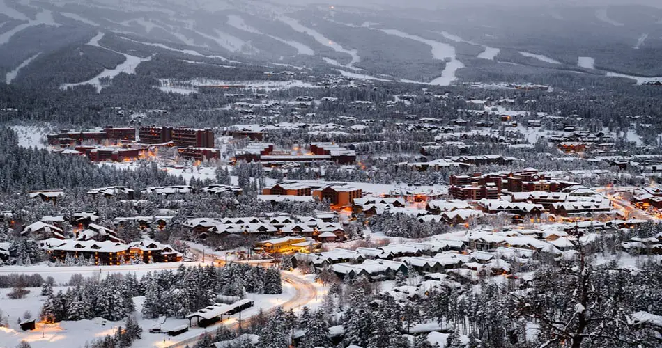 Breckenridge trails over town.