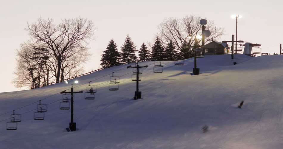 Buck Hill Minnesota ski slopes.