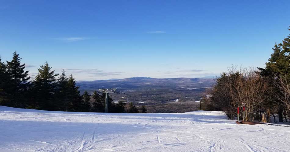 Ski trails at Ragged Mountain NH.