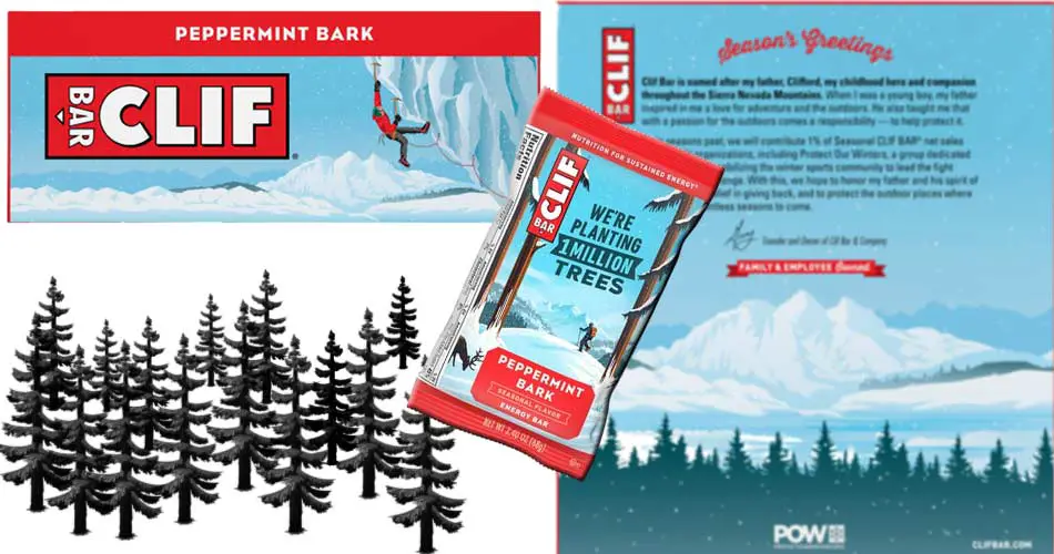 Clif bar peppermint bark. A good skiing snack.