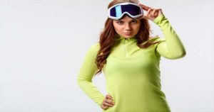 Lady in ski goggles