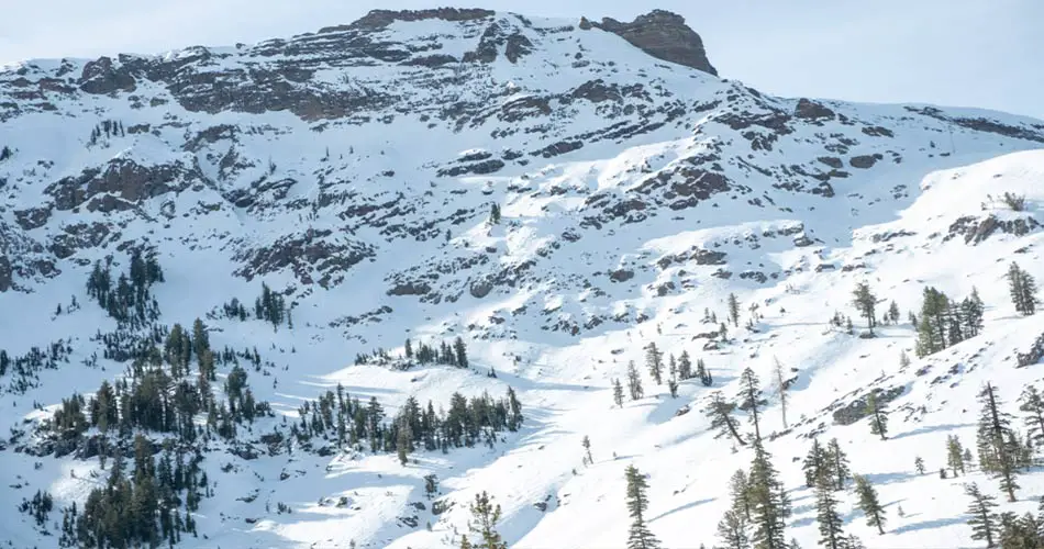 Mountain at Kirkwood Ski Resort in California.