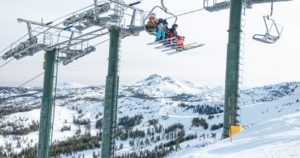 Ski lift at Kirkwood Resort in California