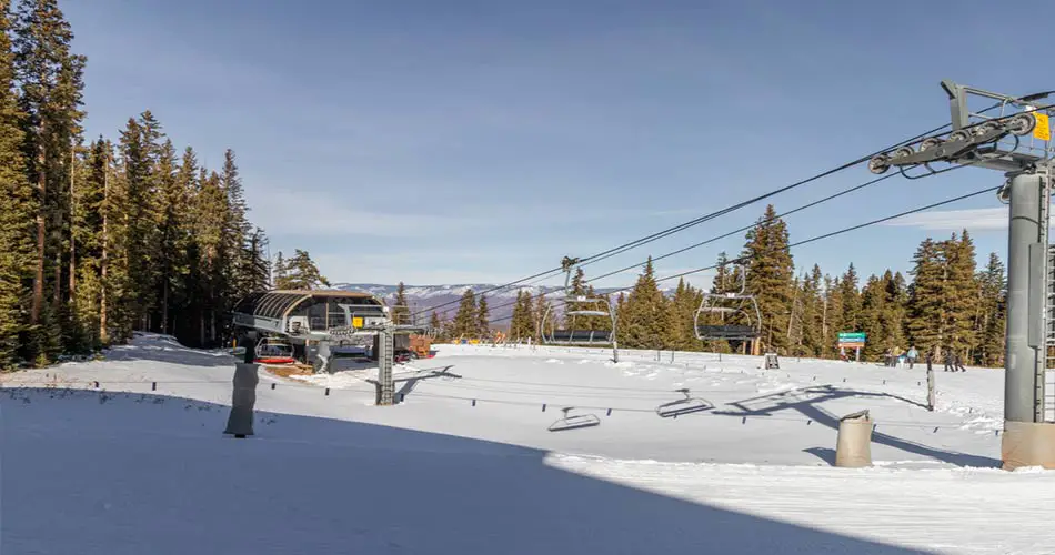 Empty lifts at Snowmass Ski Resort