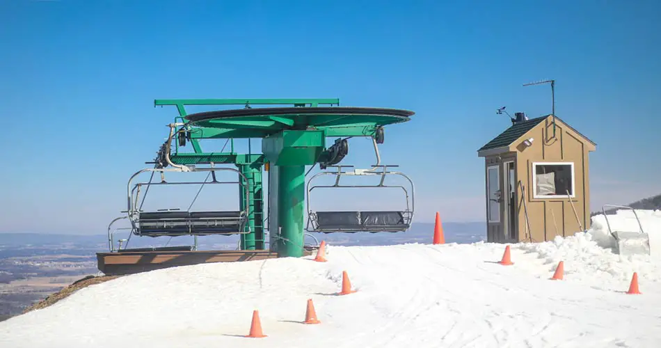 Empty lifts at Whitetail.