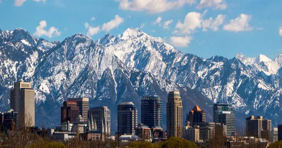 View of Salt lake city.