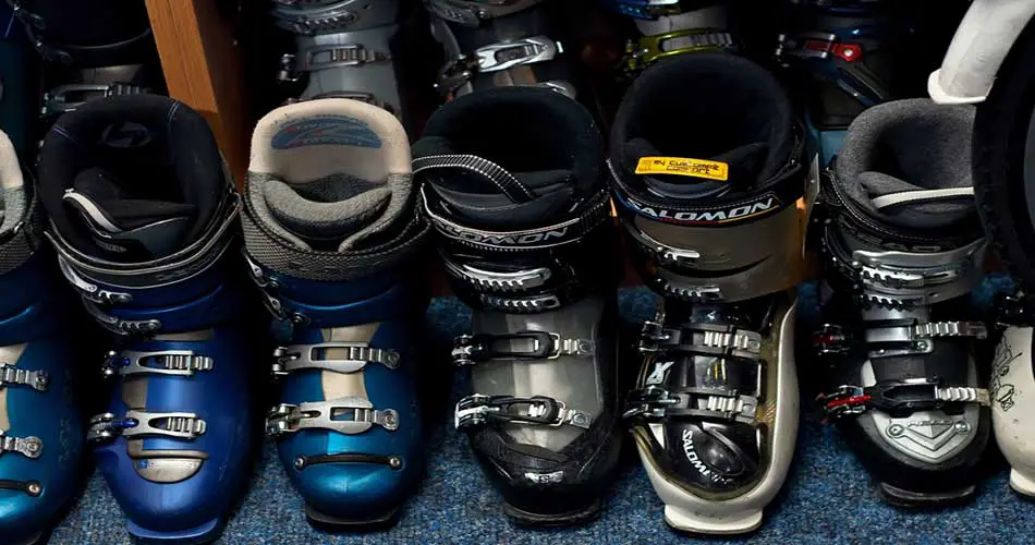 Ski boots for rent.