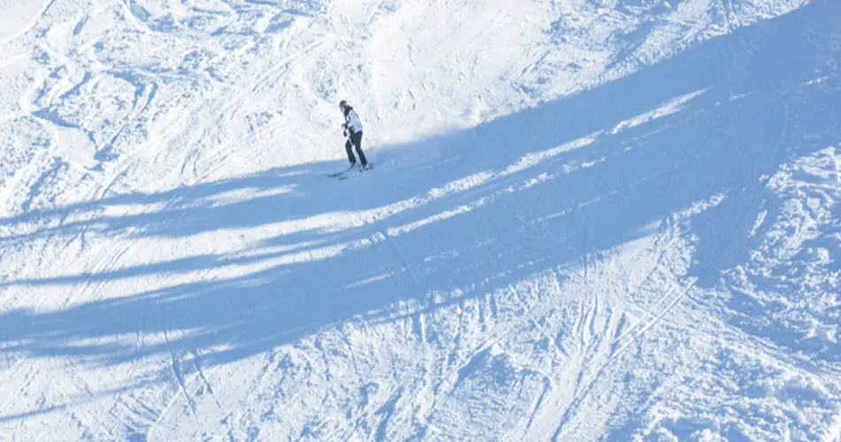 Skier at Sundown Mountain in Iowa