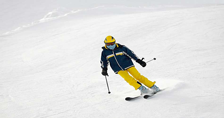 Skiing yellowbrick road trail at Mount Spokane Ski & Snowboard Park.