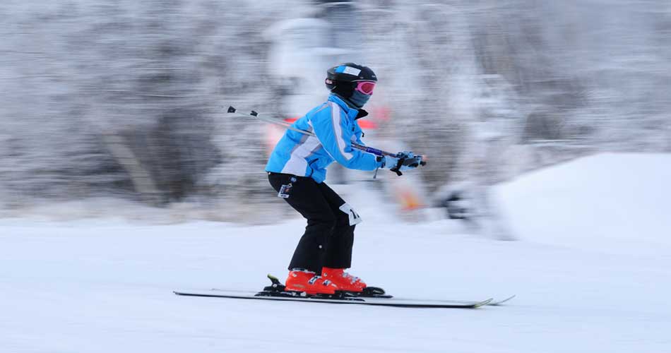 Skier at Windham Mountain.