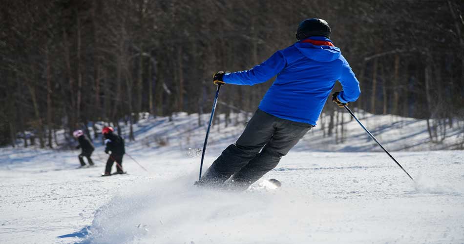 Skiing at Mcintyre Ski Area in NH.