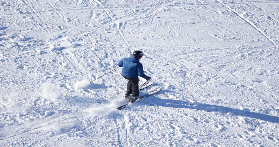 Skier at Otis Ridge ski resort in Mass.