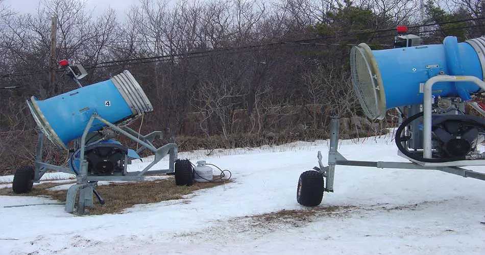 Snow machines at Blue Hills Ski Area.