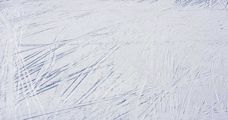 Snow tracks at Crotched Mountain Resort.