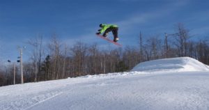 Snowboard at Indianhead Terrain Park