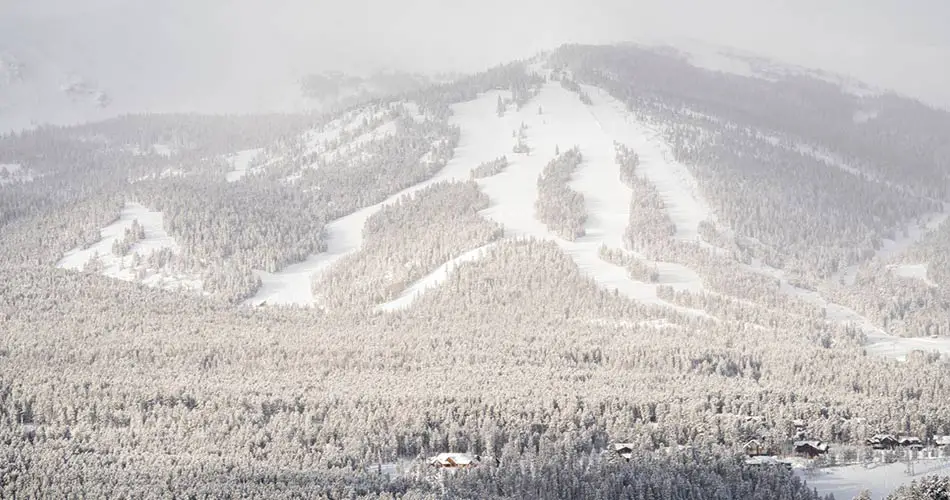 View of a few of the trails at Breckenridge Ski Resort.