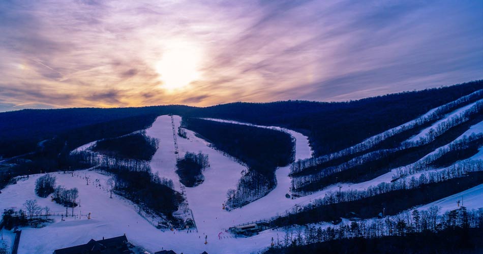 Ski trails at Whitetail ski resort Pennsylvania