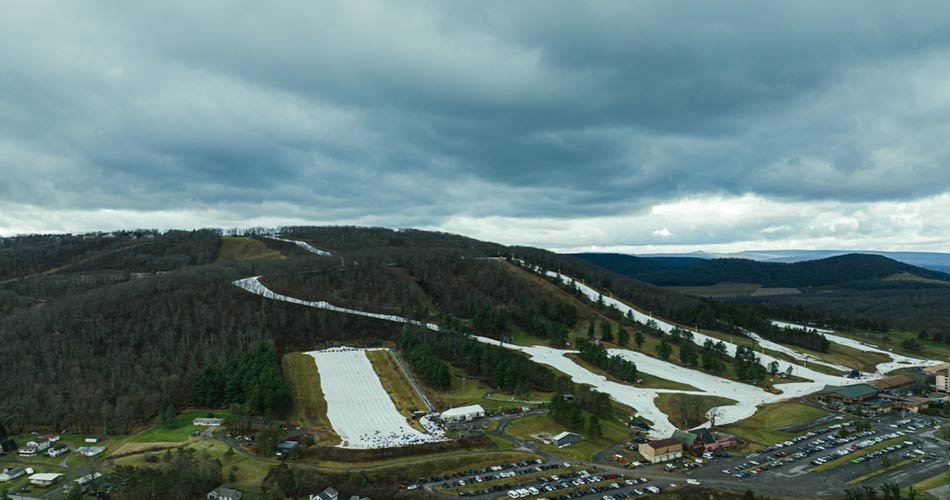 Snow melting off Wisp in Maryland.