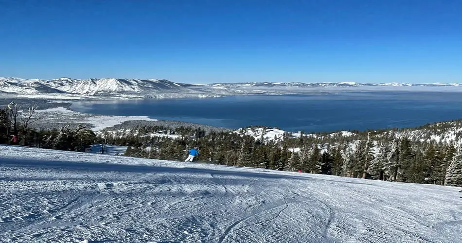 Heavenly Ski Resort skier on trail.