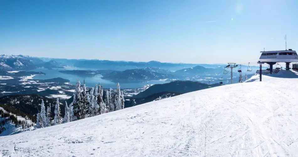 View from top of Schweitzer mountain ski resort.