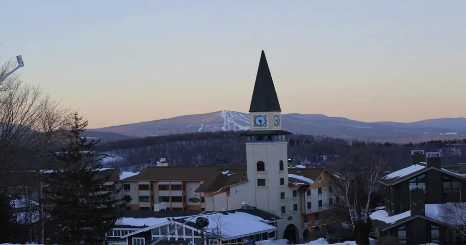 Clocktower at Stratton Village in Vermont.