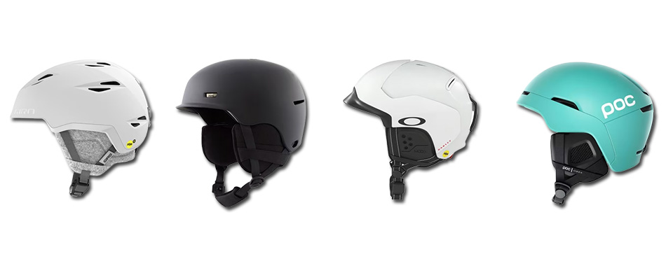 Giro, Oakley, Anon and Poc ski helmets