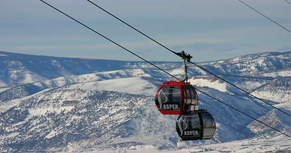 Gondolas at Aspen Mountain Ski Resort.