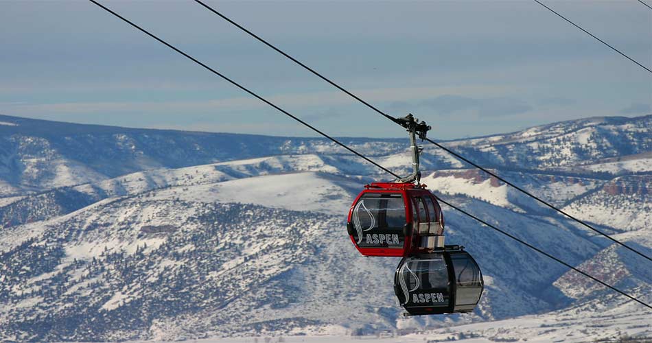 Gondolas at Aspen Mountain Ski Resort.