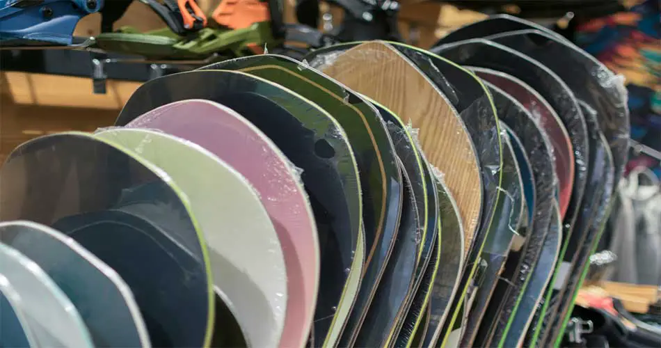 Brand new snowboards in plastic.