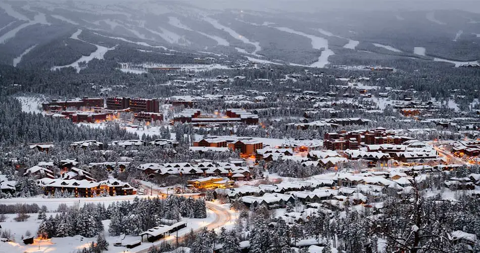 View of Breckenridge ski resort.