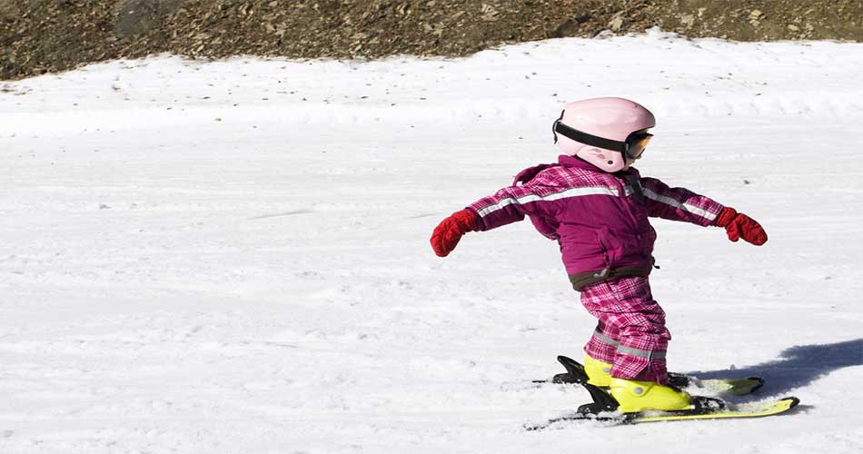 Child skiing at West Mountain Ski Resort.