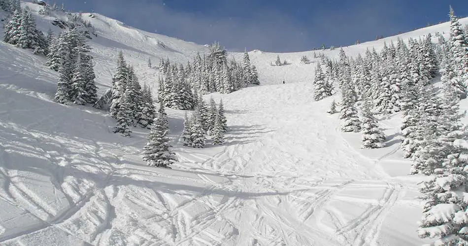 Fresh snow at Crystal Mountain Resort.