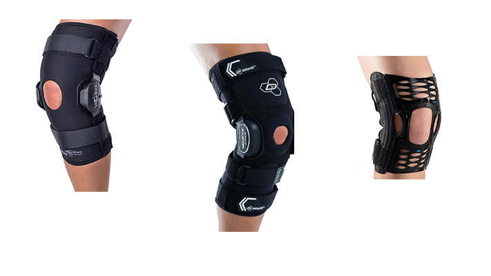 Lightweight knee braces for skiing