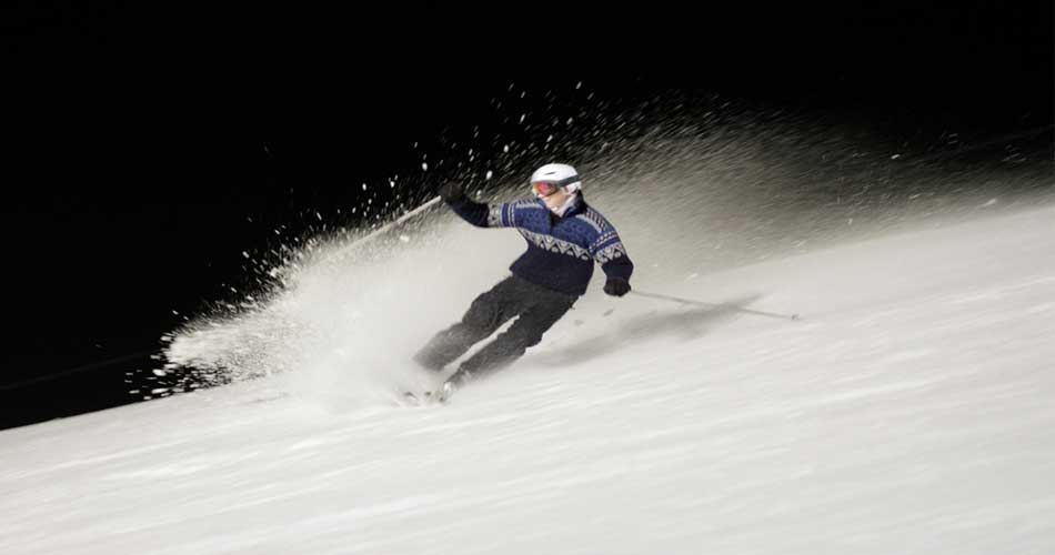 Night skiing at Ski Brule.