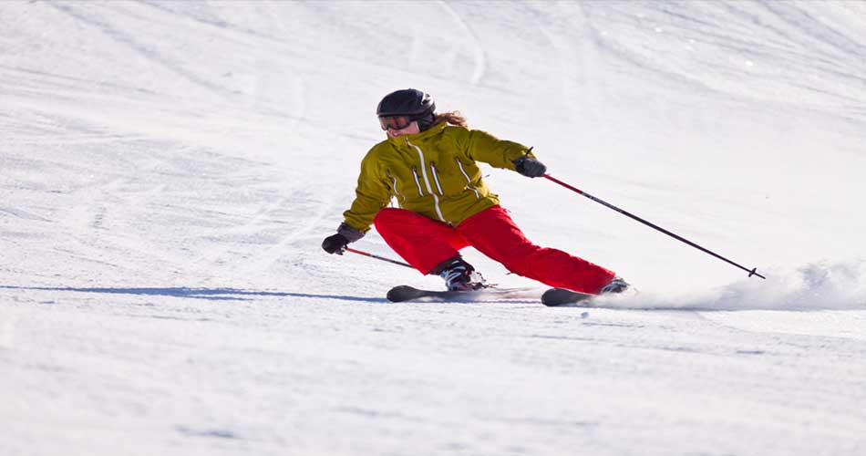 Skiing the trails at Caberfae Peaks.