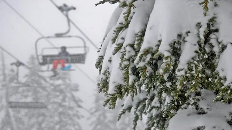 Fresh snow at Northstar California. 