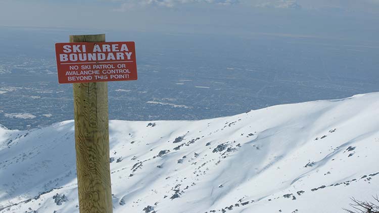 Off limits Snowbasin ski resort. 