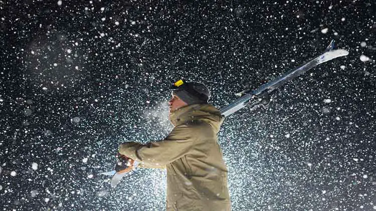 Night skiing with Indy Pass.