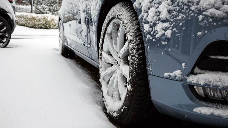 Snow Tires Volvo V90 In The Winter