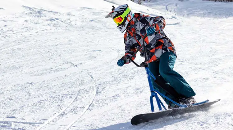 Ski biker in full gear